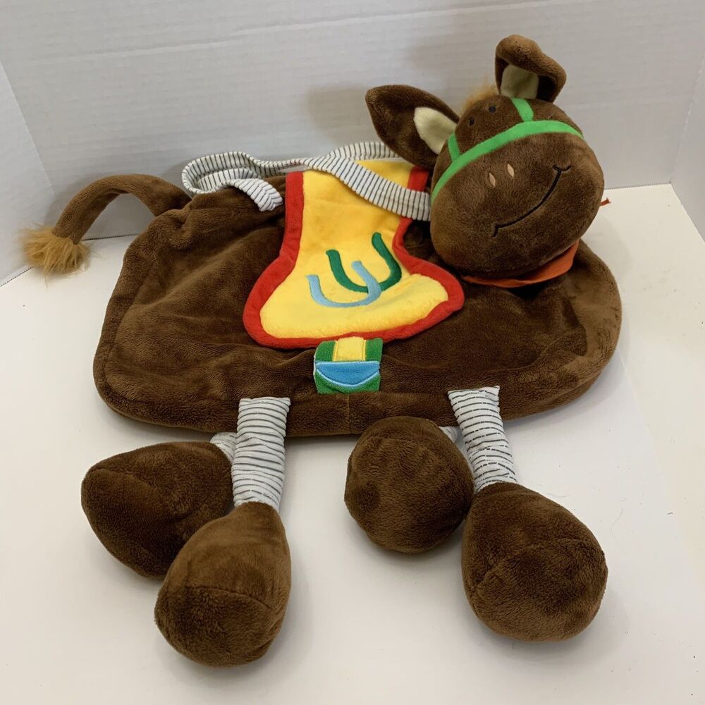 Sassafras Overnight Tote Bag Horse Plush Pony Kids  18” Long Duffle